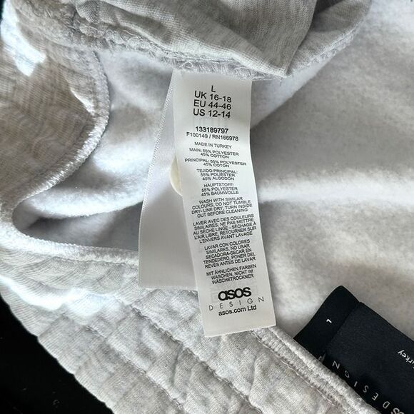 ASOS DESIGN Gray Heather Baggy Pleated Wide Leg Tailored Sweatpants Athleisure - Picture 11 of 12